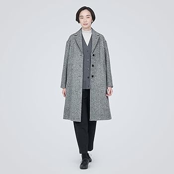 【お値下げしました】無印良品　再生ウール混チェスターコート（ライトベージュ 無印良品（ムジルシリョウヒン）の「再生ウール混チェスター